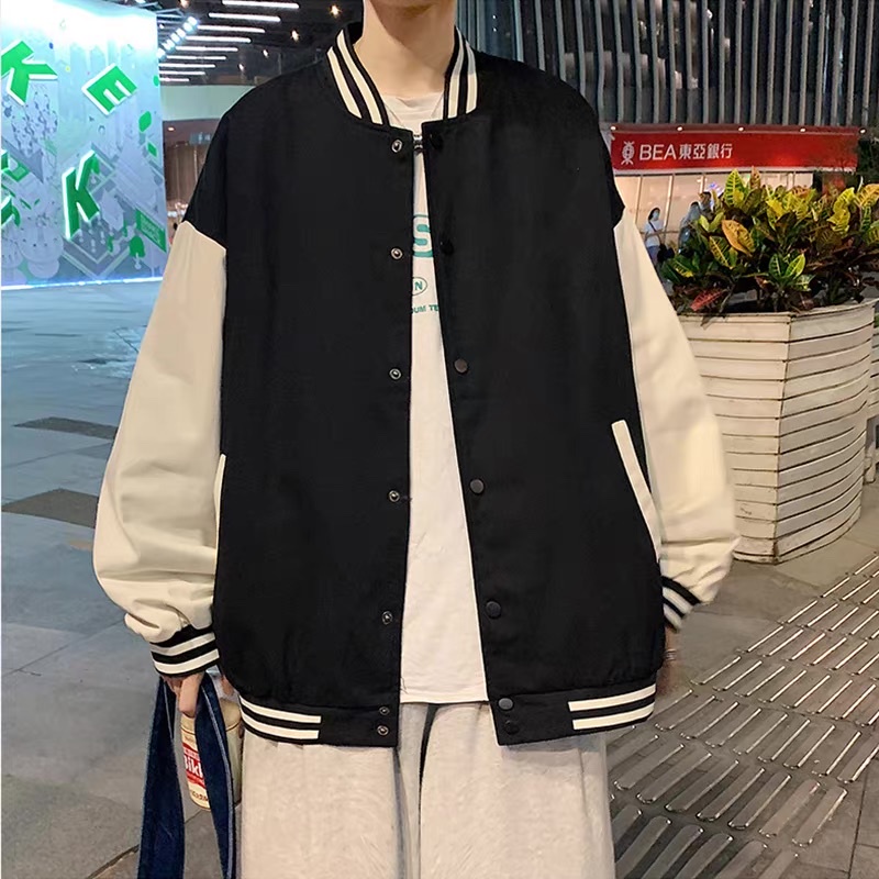 Áo khoác bamber trơn form rộng unisex mặc đi chơi đi học