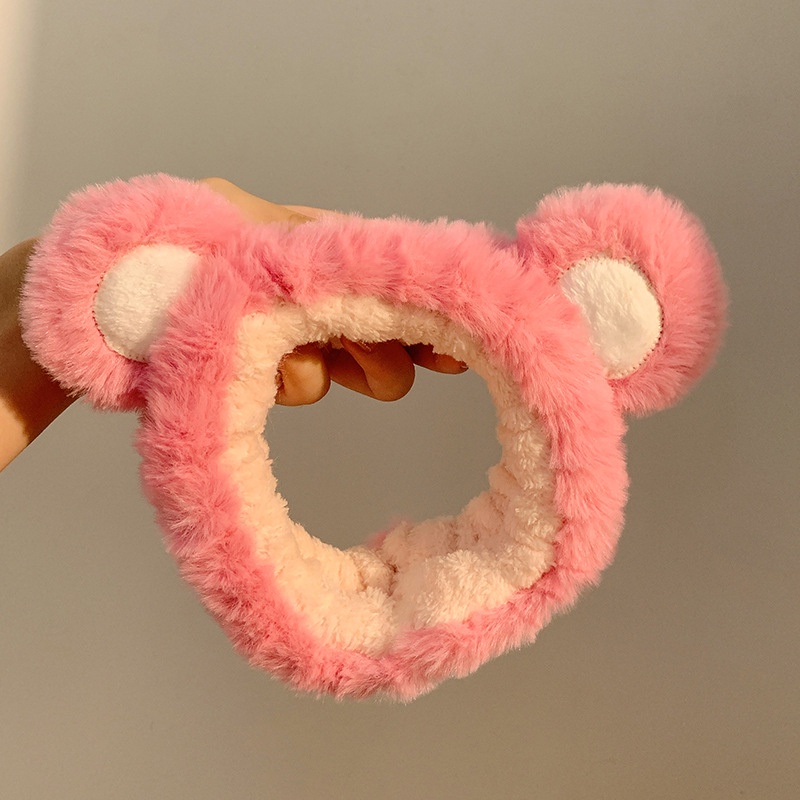 Băng Đô Cài Tóc Hình Gấu / Dâu Tây Dễ Thương Thời Trang Thu Đông Cho Nữ