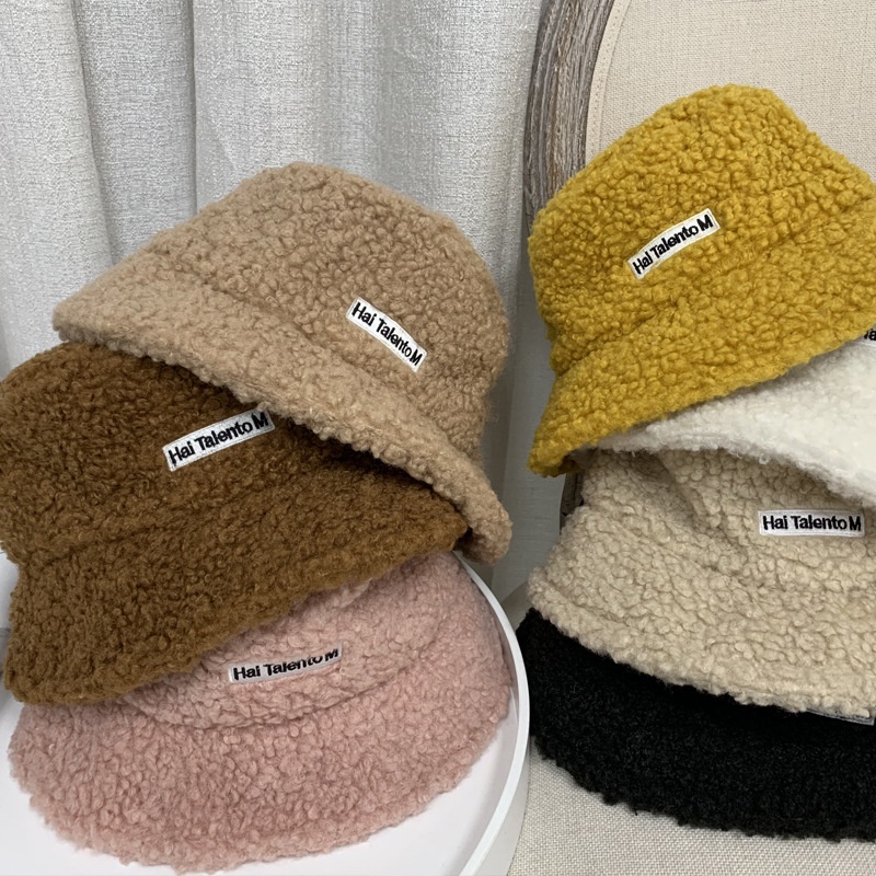 Mũ bucket lông cừu nhiều màu