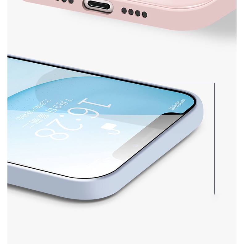 Ốp Điện Thoại Mặt Kính Cường Lực Viền Silicon Cho IPhone 6 6S 6S Plus 7 8 8plus Sự Bảo Vệ