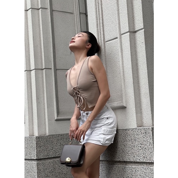 Áo thun không tay thắt dây