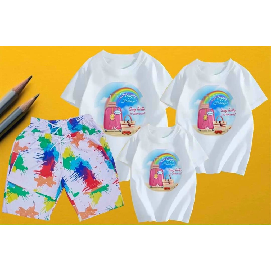 Sét gia đình đi biển bộ đi biển gia đình 3 4 5 người có big size ngoại cỡ chất đẹp [ giá 1 áo+1 quần]