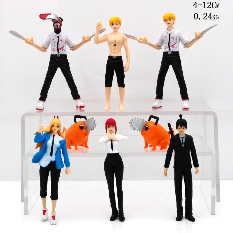 Set 8 Mô Hình Nhân Vật Phim Hoạt Hình Chainsaw Man Denji Power Pochita