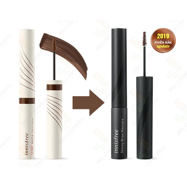 Mascara chân mày siêu mảnh Innisfree Skinny Eyebrow chống nước lâu trôi tông nâu đủ màu No 02-03-04-05