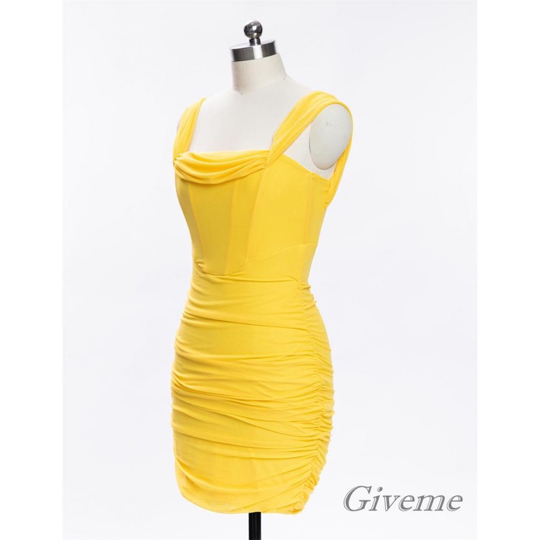 Đầm Không Tay Hở Lưng Màu Trơn Có Khóa Kéo Thời Trang Cho Nữ