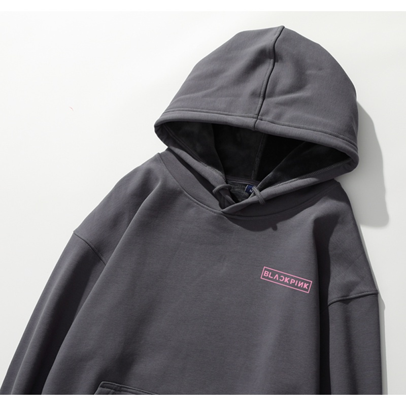 Áo nỉ chui đầu có mũ Jennie Lisa Rose Jisoo BORN PINK Loose Letters Printed Hoodies Casual Long Sleeve Sweater Top