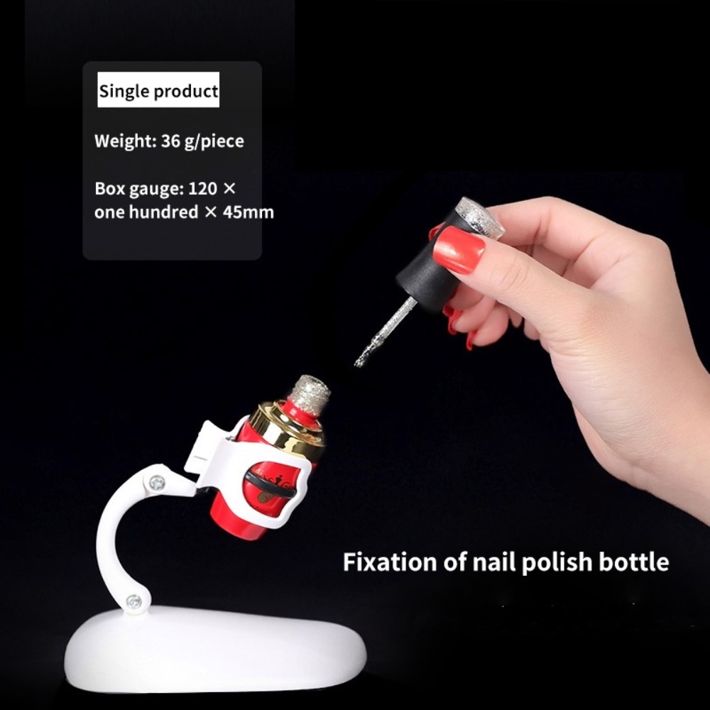 Giá đỡ kẹp cố định chai sơn móng tay ANNIES NAILFAN kèm keo dán mắt tiện lợi