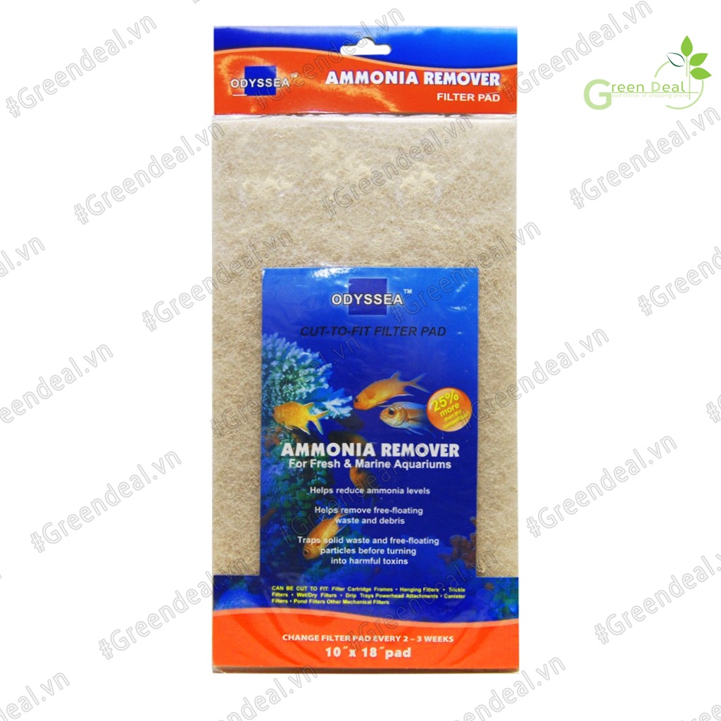 ODYSSEA - Ammonia Remover Filter Pad | Thảm lọc khử NH3 cho hồ thủy sinh
