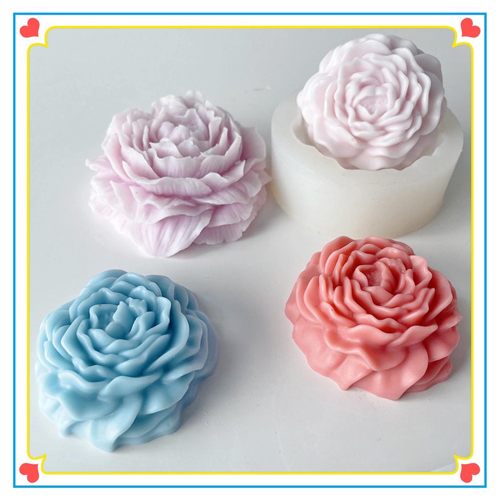 Khuôn Silicone Tạo Hình Làm Xà Phòng Hình Hoa Hồng DIY