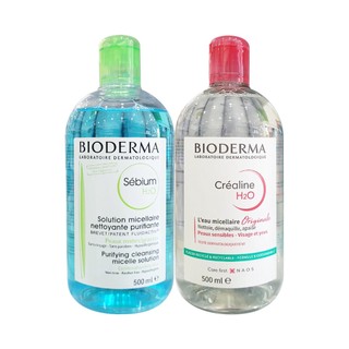 Nước Tẩy Trang Pháp Bioderma H2O 500ml xanh - hồng chính hãng