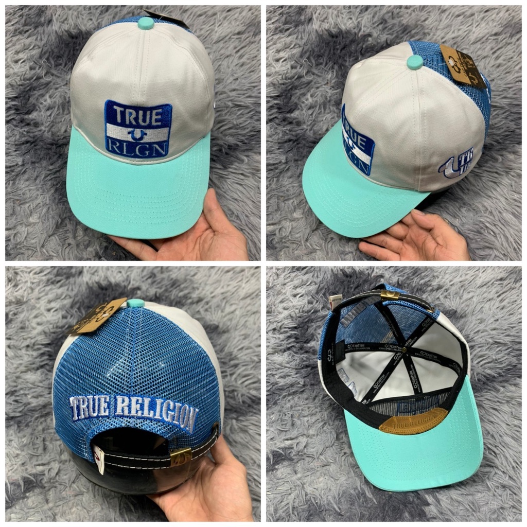 nón ông địa logo thêu phối màu xanh ngọc cực sang