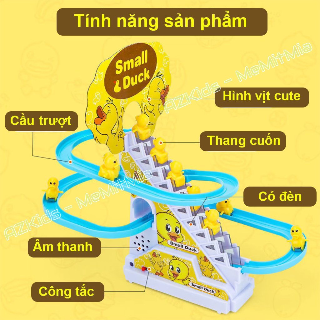 Đồ chơi cầu trượt Vịt leo bậc thang loại đẹp cho bé có đèn phát nhạc ( có video hướng dẫn lắp tại shop)
