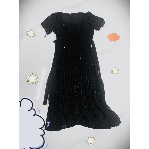 🌻🌻🌻Đ𝐀̂̀𝐌 𝐌𝐈𝐃𝐈 VOAN BI ĐEN CỔ VUÔNG  🤍