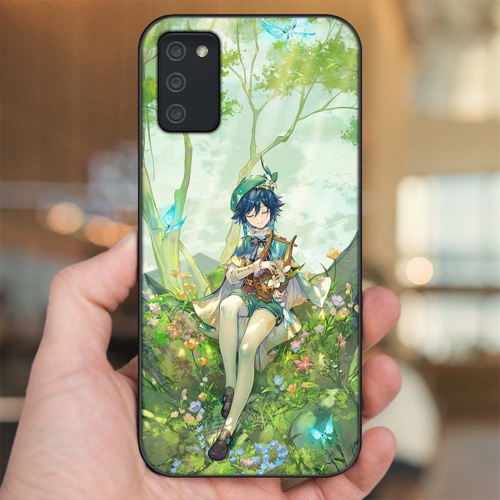 Ốp lưng Samsung A02s viền đen in hình Venti Genshin Impact