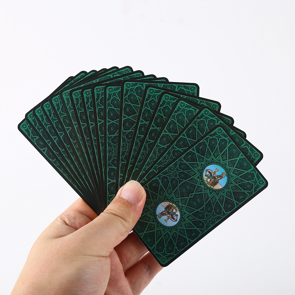 [Mạ Cạnh] Bộ Bài Tarot Holographic Hộp Thiếc 78 Lá 98x58 Mm Tặng Đá Thanh Tẩy THA13