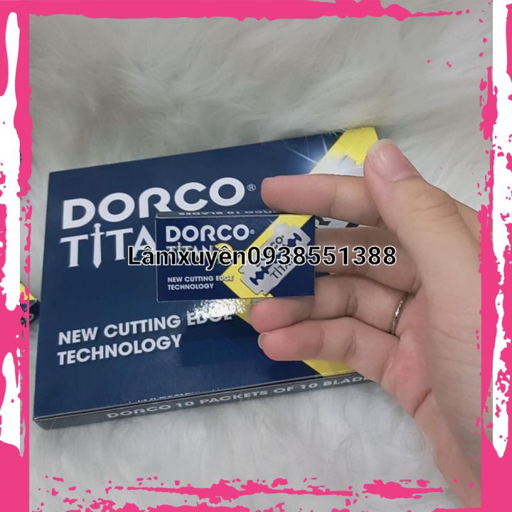 LẺ HỘP NHỎ 10 lưỡi Dao lam DORCO TITAN 🥰🥰 siêu bén chất lượng cao cấp cho baber shop, chuyên dụng cho salon.