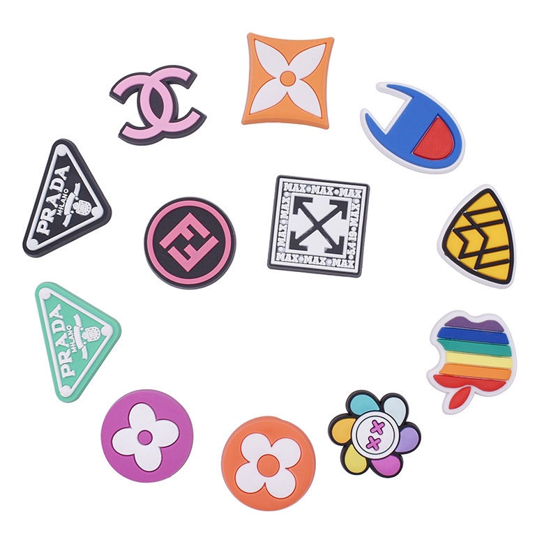 Thời trang Jibbitz Phụ kiện Sáng tạo "Sang trọng - Logo" Phim hoạt hình Khóa DIY Giày Charm