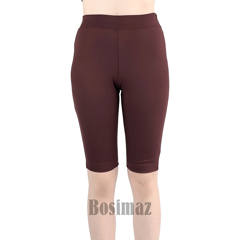 Quần Legging Nữ Bosimaz MS354 ngắn không túi màu đỏ đô cao cấp, thun co giãn 4 chiều, vải đẹp dày, thoáng mát.