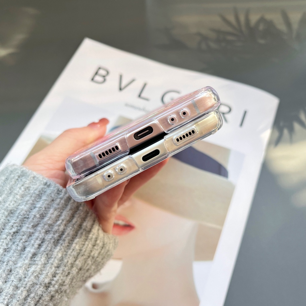 Ốp Điện Thoại Cứng Trong Suốt Họa Tiết Hoạt Hình Thời Trang Cho Samsung Galaxy Z Flip 3 5G Z Flip 4
