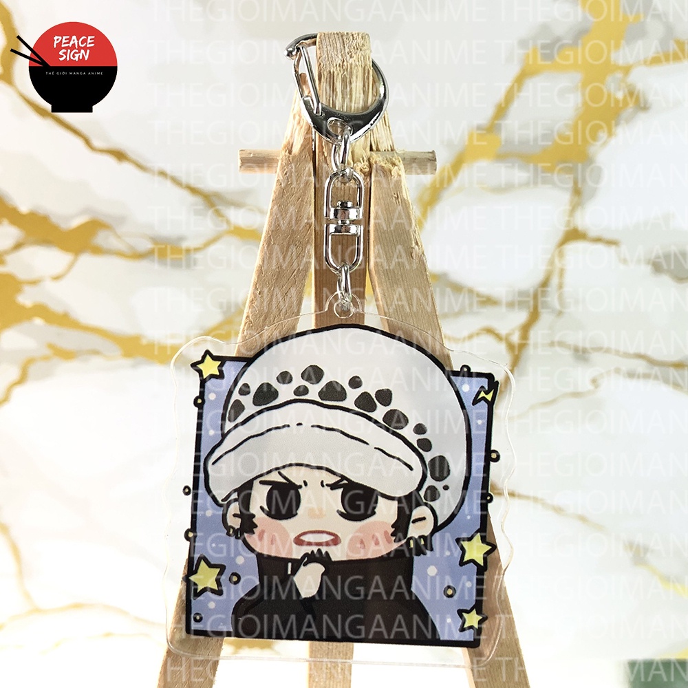 ( Mica trong acrylic )   Móc khóa ONE PIECE Đảo Hải Tặc ver VUÔNG CUTE anime chibi độc đáo xinh xắn