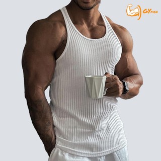 [GYMen]   Áo Thun Thể Thao Sát Nách Cổ Tròn Dáng Rộng Cỡ Lớn Thời Trang Mùa Hè Cho Nam