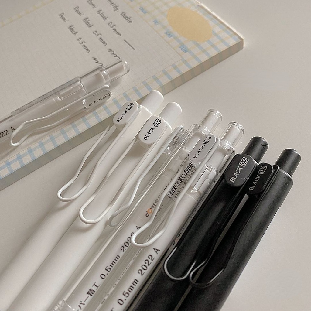 Bút bấm DOMI mực đen ngòi 0.5mm phiên bản basic ouyou