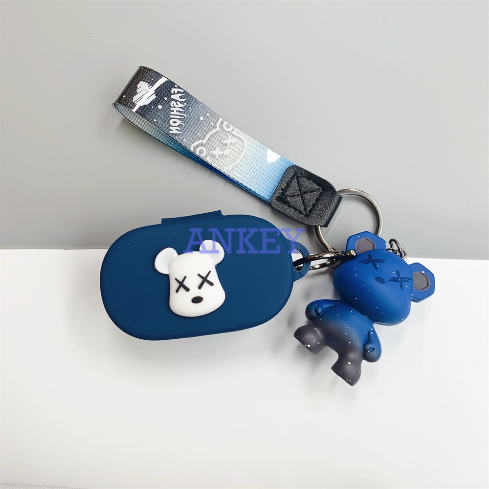 Sony Ambie AM-TW01 XB700 C500 Vỏ Bảo Vệ Hộp Sạc Tai Nghe Sony Ambie AM-tw01 WF-XB700 WF-C500 Bằng Silicon Chống Sốc Chống Thấm Nước Hình Gấu Trắng Phi Hành Gia Kèm Móc Treo