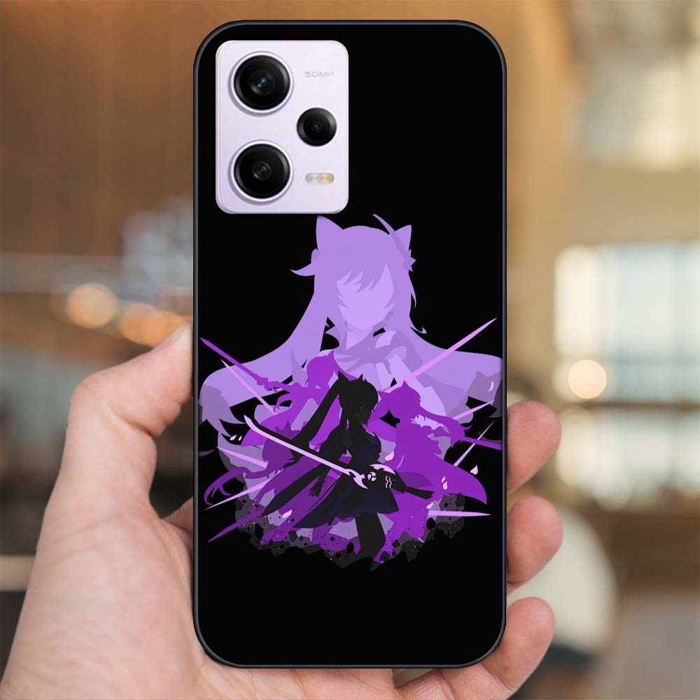 Ốp lưng Xiaomi Redmi Note 12 viền đen in hình Keqing Genshin Impact