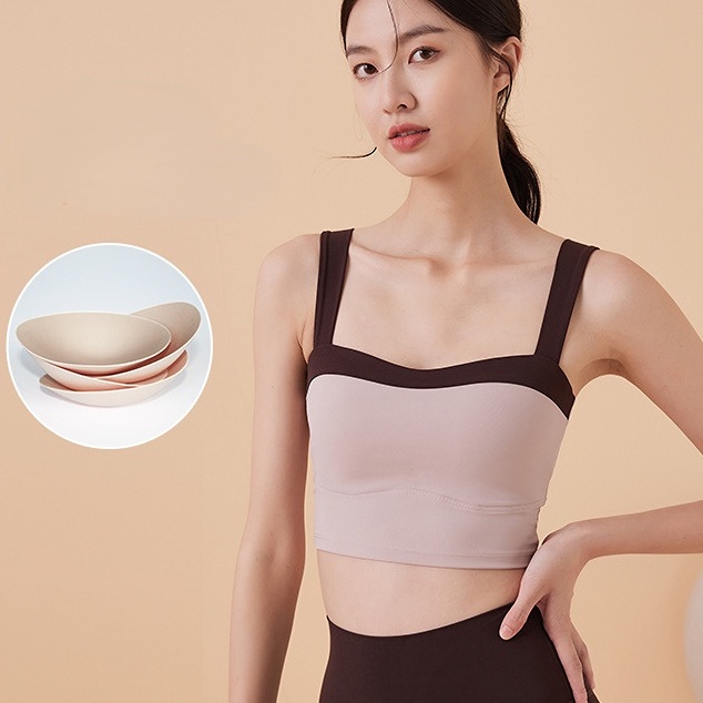 Áo Ngực Thể Thao Phối Màu Tương Phản Thời Trang Tập Yoga