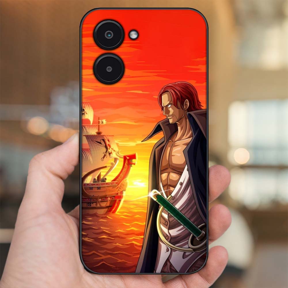 Ốp lưng Realme C33 viền đen in hình Shanks One Piece Đảo Hải Tặc