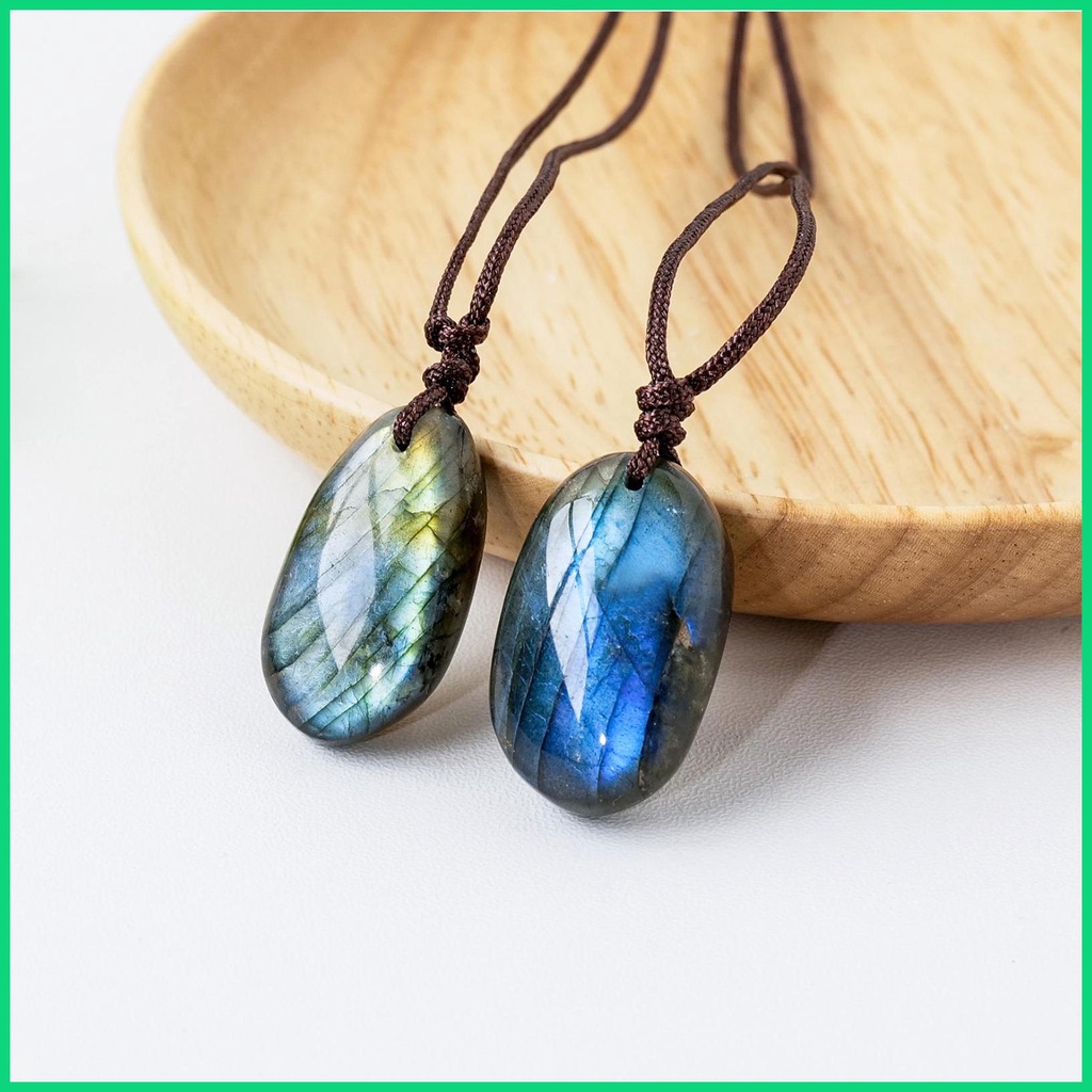 Mặt Dây Chuyền Bằng Đá Labradorite Tự Nhiên Hình Giọt Nước