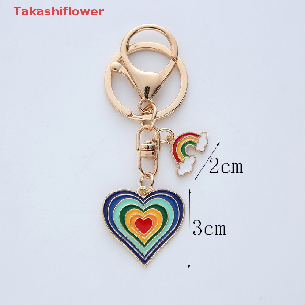 Móc Khóa Hình Trái Tim Nhiều Màu Sắc Cho Nữ