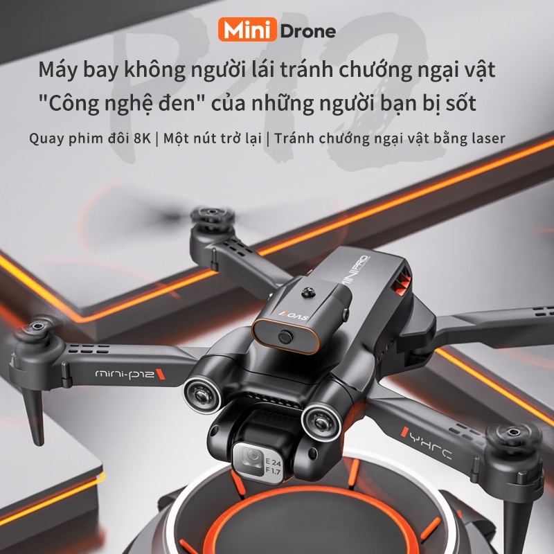 Flycam P12 Pro ✅Update 2023✅, Drone mini, Fly cam có camera 4k - động cơ không chổi than - hàng chính hãng | BigBuy360 - bigbuy360.vn