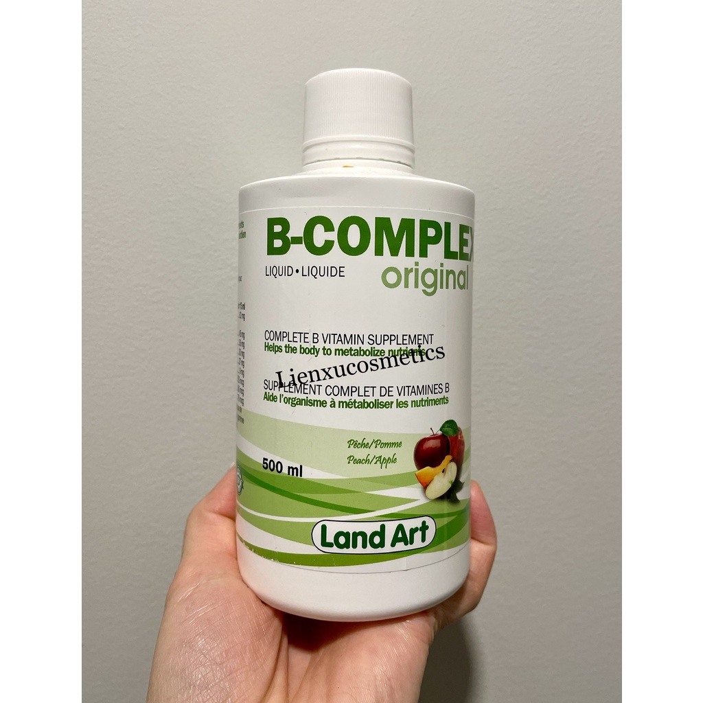 Vitamin B tổng hợp B-Complex Original của Land Art 500ml; vị đào&táo; HSD T9/2024