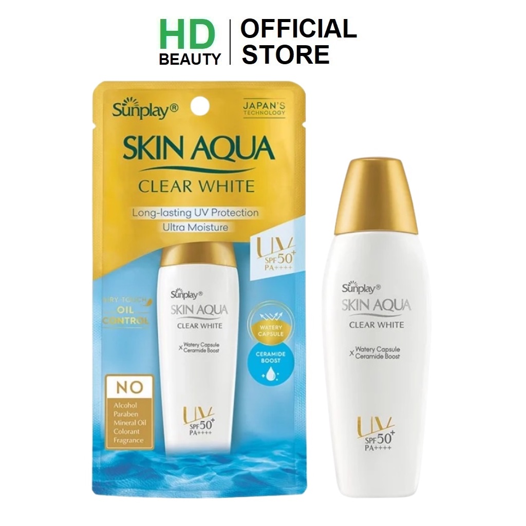 Sữa chống nắng dưỡng trắng cho da dầu Sunplay Skin Aqua Clear White SPF 50+, PA++++ 25g và 55g