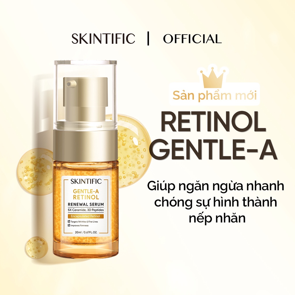 Serum dịu nhẹ chống lão hóa Gentle-A Retinol SKINTIFIC 20ml