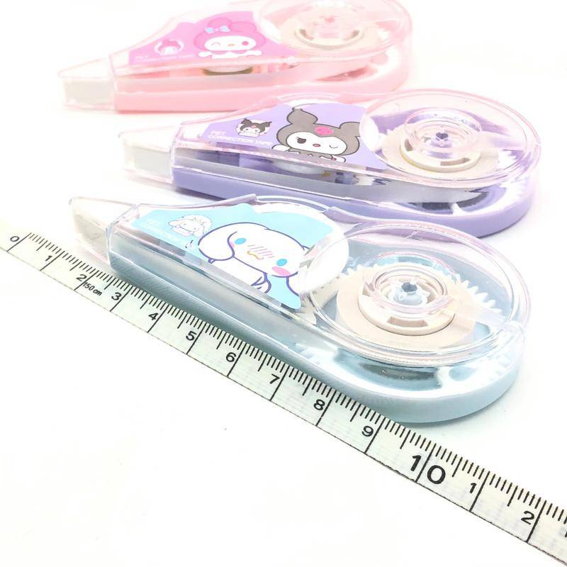 1 Cuộn Băng Dính Xóa Lỗi Hình Sanrio Mymelody Kuromi Cinnamoroll Màu Trắng Tiện Dụng Cho Học Sinh / Văn Phòng