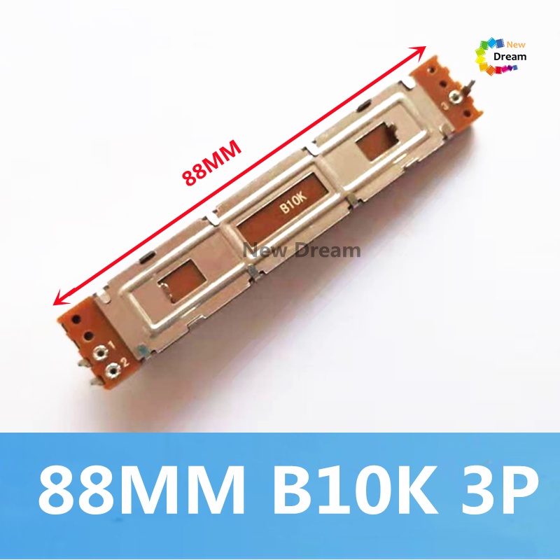Pusher 2 Chiếc 88mm trộn mono B10K chân máy B103 thẳng trượt chiết áp đẩy thanh núm chiều cao 8MM kê