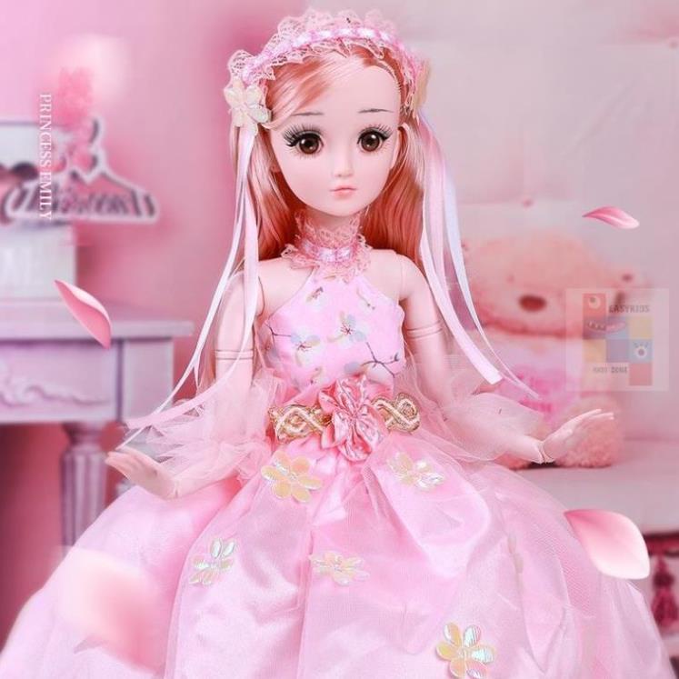 Búp bê, Đồ chơi Búp Bê Công chúa Barbie cỡ lớn cao 60cm phiên bản có nhạc tặng kèm 3 trang phục và phụ kiện