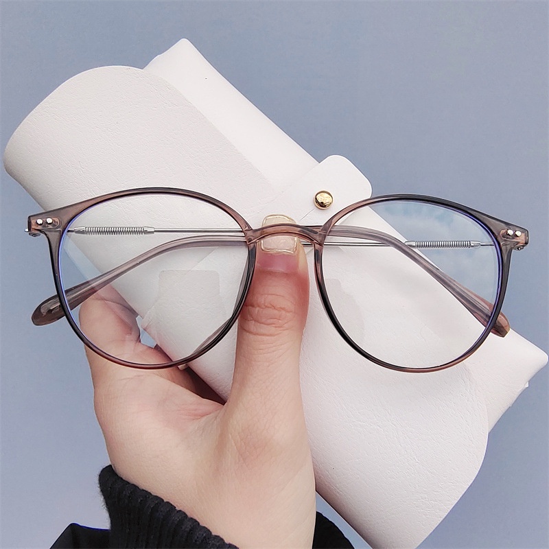 Gọng Kính TR90 Chống Ánh Sáng Xanh Phong Cách retro Hàn Quốc Cho Nữ