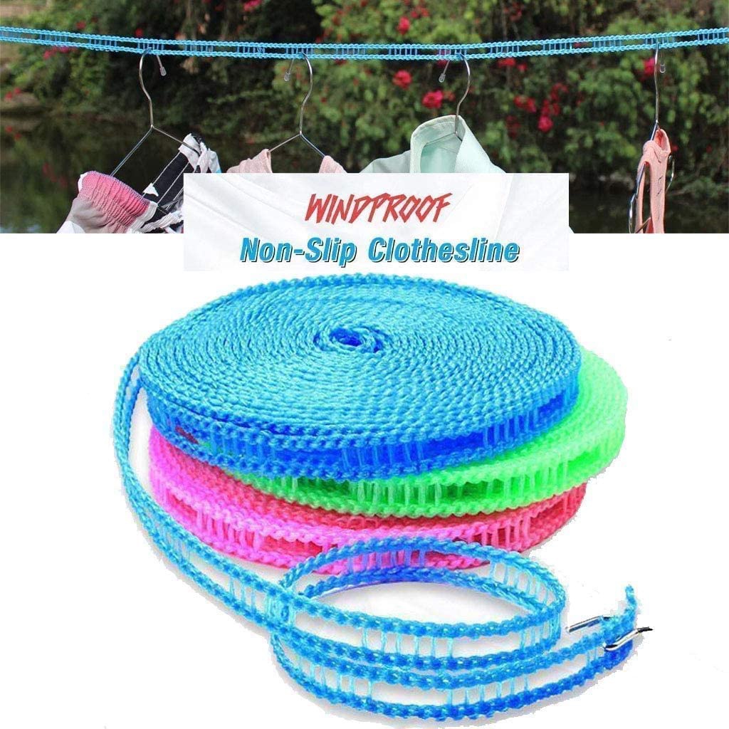 Dây Phơi Quần Áo Chống Gió &amp; Trượt Nhỏ Gọn Tiện Lợi Dành Cho Đi Du Lịch / Cắm Trại