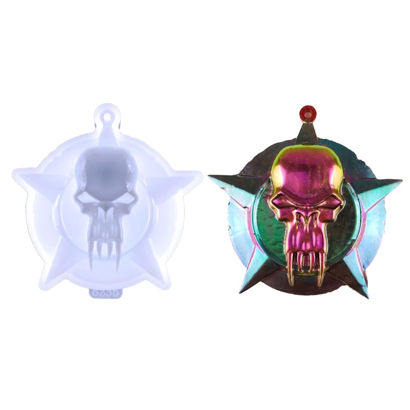 Mojito Khuôn Làm Móc Khóa Epoxy Resin Hình Bộ Xương Bán Nguyệt Sáng Bóng DIY