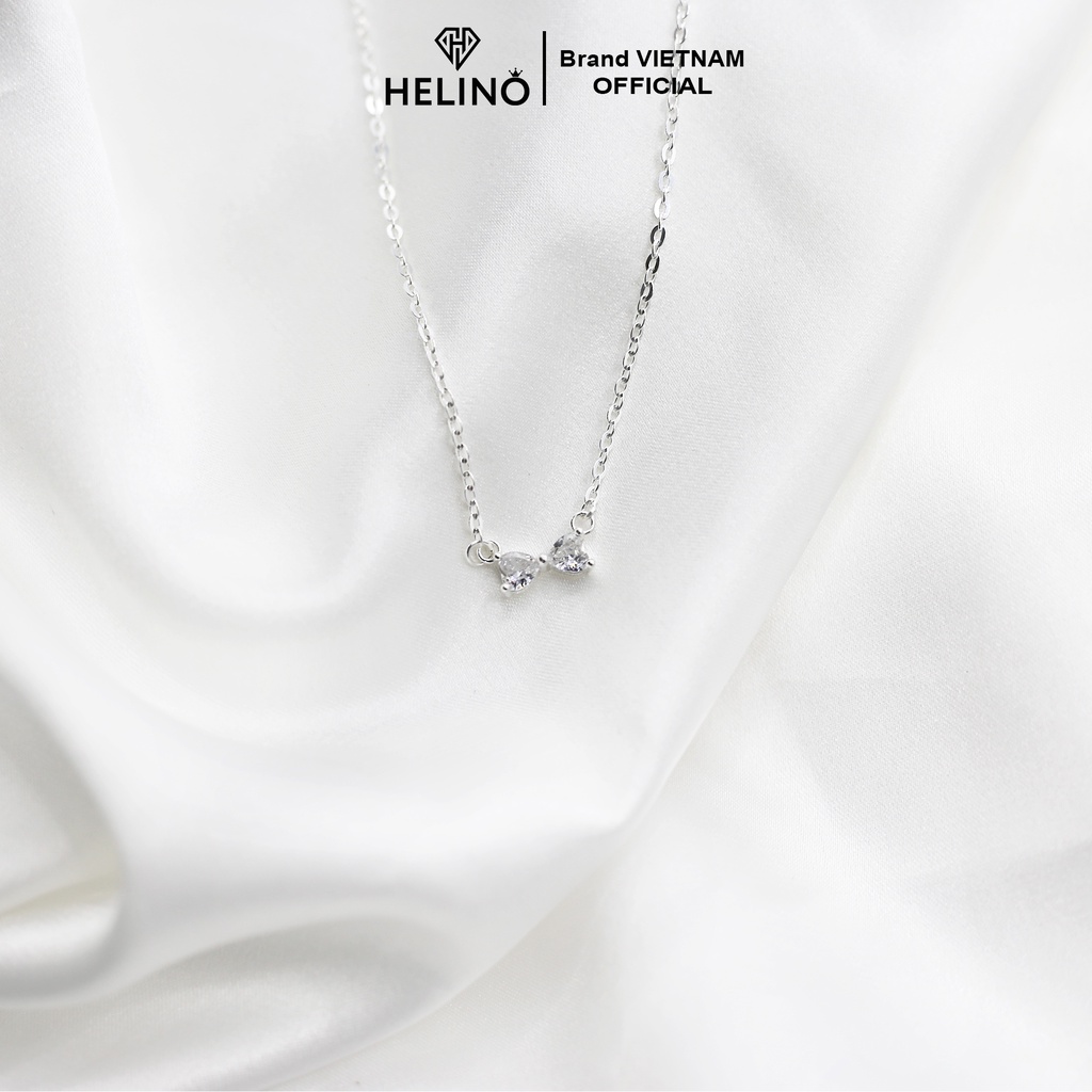 Dây chuyền bạc nữ HELINO hình nơ đá nhỏ xinh xắn C29