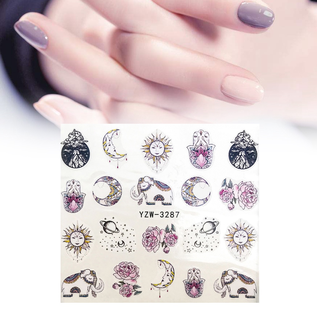 [beautymart] Miếng Dán Trang Trí Móng Tay Nghệ Thuật Màu Đơn Sắc Mới Nhất 2020