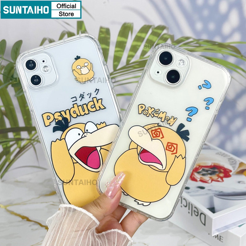 Suntaiho Ốp lưng iphone in hình vịt dễ thương thích hợp cho iPhone 11 Pro Max 12 13 14 Pro XR XS Max 7 Plus 8 Plus