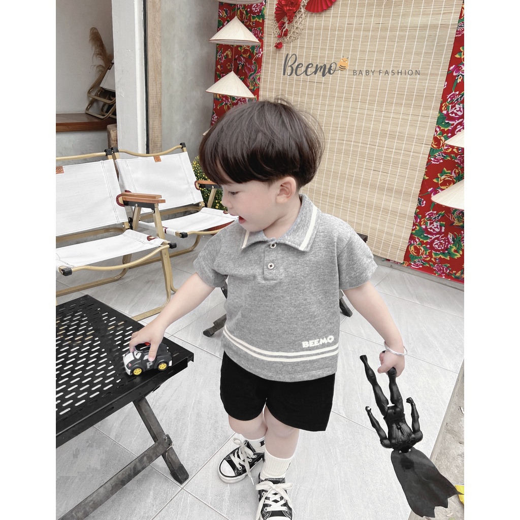 Áo polo  Beemo cộc tay bảnh bao cho bé trai