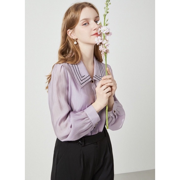 Áo sơ mi tím CHIU-SHUI