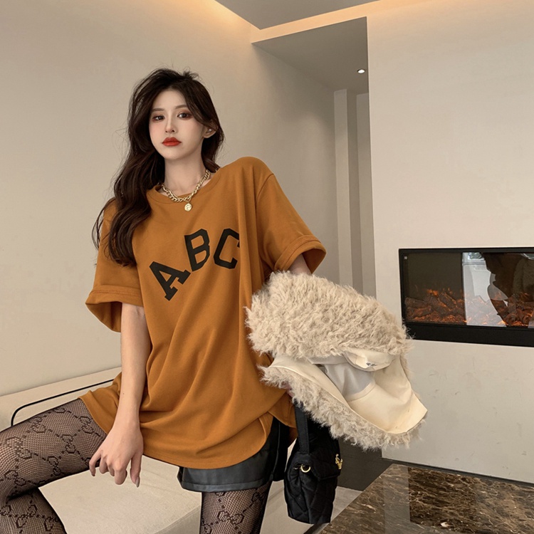 Áo Thun Ngắn Tay Cổ Tròn In Chữ 3 Màu Sắc Thời Trang Hàn Quốc Cho Nữ