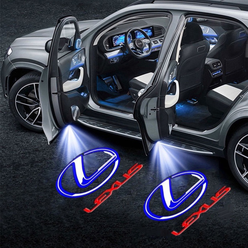 2 Đèn Led Chào Mừng Gắn Cửa Xe Hơi Lexus LS ES IS LX RX GS LC RC