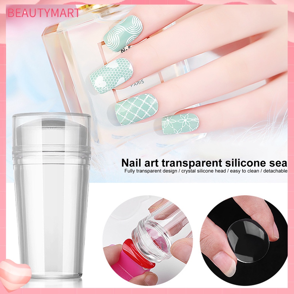 1 Bộ Dụng Cụ In Dấu Trang Trí Móng Tay Chống Bụi Bằng Nhựa